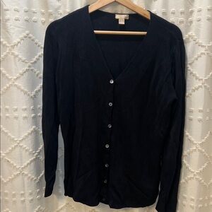 100% Silk Navy Cardigan Top